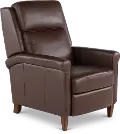 Northfield Walnut Brown Pushback High-Leg Recliner