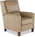 Connor Latte Light Brown Pushback High-Leg Recliner