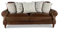 Rigby Brown Leather Loveseat