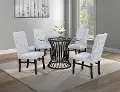 Tracy Black and Light Gray 5 Piece Dining Set