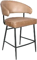 Essex Dover Ivory Leather Counter Height Stool