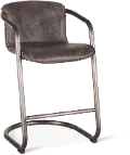 Portofino Antique Gold and Green Leather Dining Chair