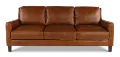 Leon Brown Leather Sofa