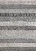 Mae 5 x 8 Gray and White Band Area Rug