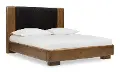 Boka Brown and Black Queen Platform Bed