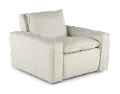 Oslo Off-White Leather Swivel Chair