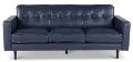 Stark Blue Leather Sofa