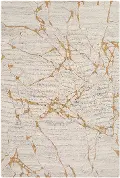 Mermer 5 x 8 Yellow and Beige Area Rug