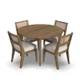 5580-325 Brentwood Light Oak Round Table and 4 Chairs