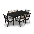 5581-317 Brentwood Black Rectangular Table and 6 Chairs