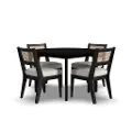 5581-325 Brentwood Black Round Table and 4 Chairs