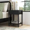 5901-42 Spindle Black Nightstand