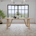 5920-31 Trestle Natural Oak Dining Table