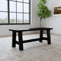 5921-29 Trestle Black Dining Bench