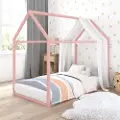 Little Seeds Skyler Blush Pink Metal Montessori House Twin Bed