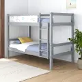 Adrian Light Gray Wood Twin over Twin Bunk Bed