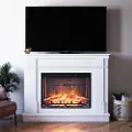 Elmcroft White Fireplace TV Stand