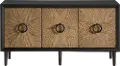 Roatan Natural Pine and Black Dining Server