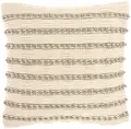 Benji Square Natural Striped Throw Pillow