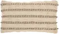 Benji Oblong Light Gray Striped Throw Pillow