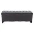 Hamilton Gravel Gray Storage Bench