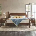 WEVIV03KB2BR1 Vivienne Dark Wood King Spindle Post Bed