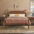 WEVIV03QB2BR1 Vivenne Dark Wood Queen Spindle Post Bed