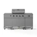 TDT-021-0102 Tytus Fresno 5-Burner LP/NG Convertible Grill in Gunmetal and Shadow Stone