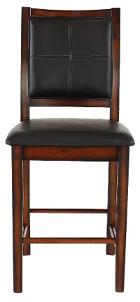 Brown Upholstered 24 Inch Counter Height Stool - Jacob