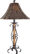 Clearance 24 Inch Rust Metal Table Lamp