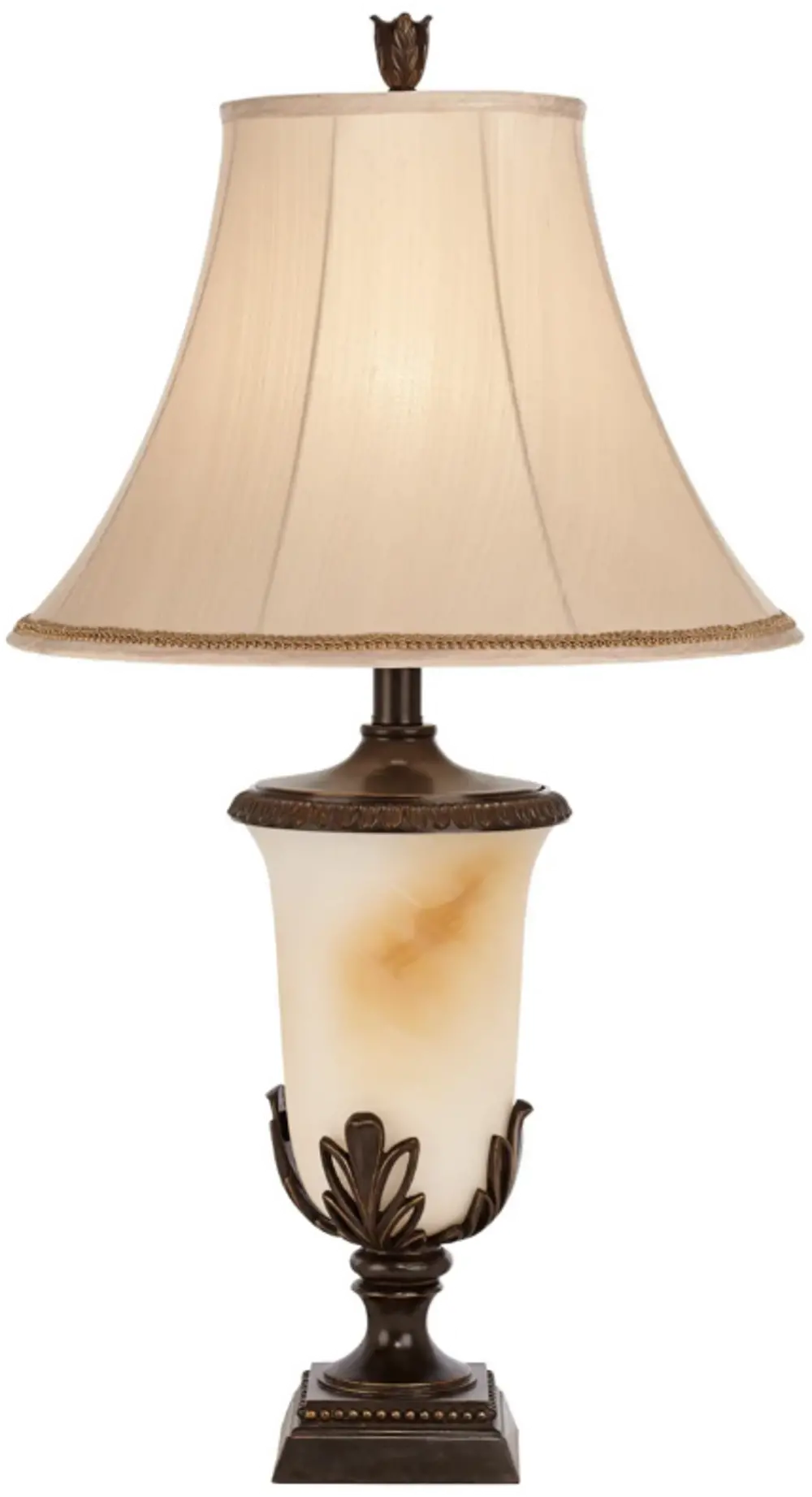 36 Inch Garden Blossom Faux Alabaster Table Lamp-1