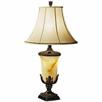 Garden Blossom Faux Alabaster Table Lamp