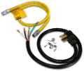 Dual Fuel Range Kit with Gas Line and 4 Prong Power Cord