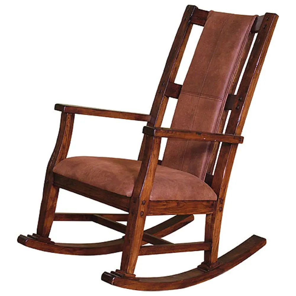 Wood & Microfiber Rocking Chair - Sedona-1