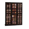 Black 2 Piece CD-DVD Storage Cabinet With Sliding Doors