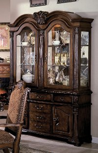 Traditional Neo Renaissance Cherry Buffet and Hutch