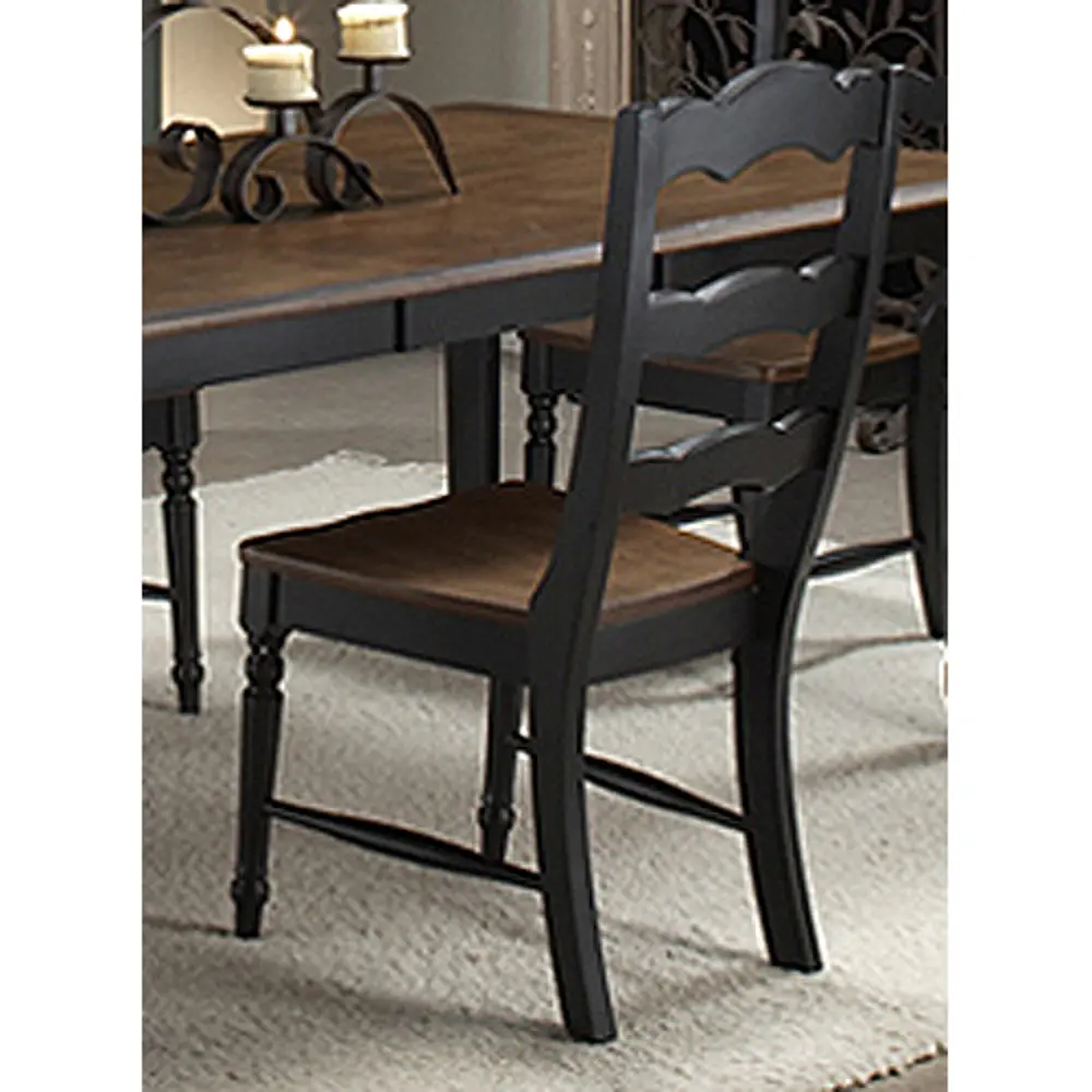 Princeton Black/Walnut Side Chair-1