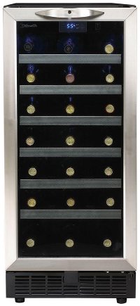 DWC1534BLS Danby 15 Inch Wide 34-Bottle Wine Cooler - Stainless Steel