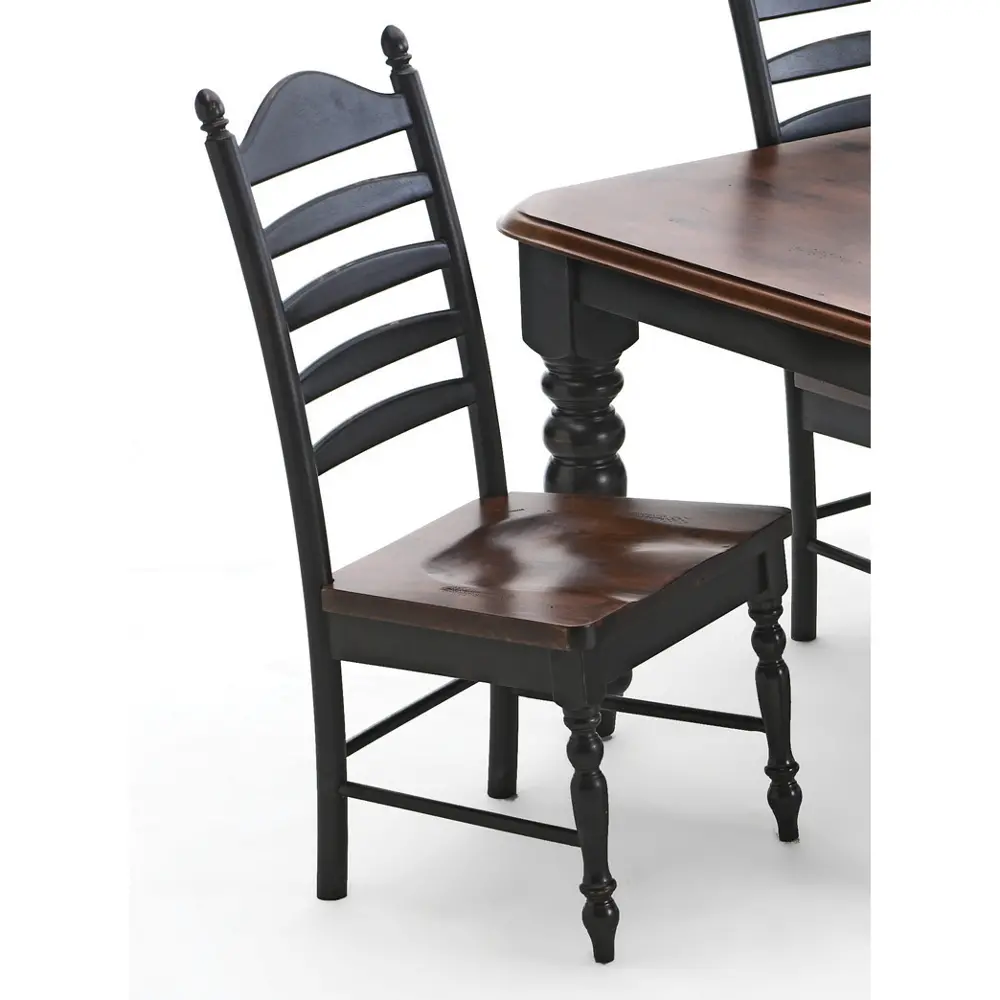 Black and Tobacco Classic Dining Room Chair - Hillside Village Collection-1