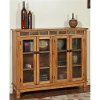 Sedona Rustic Oak Bookcase with Slate Inlays
