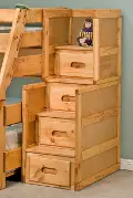 Palomino Cinnamon Rustic Stairway Chest