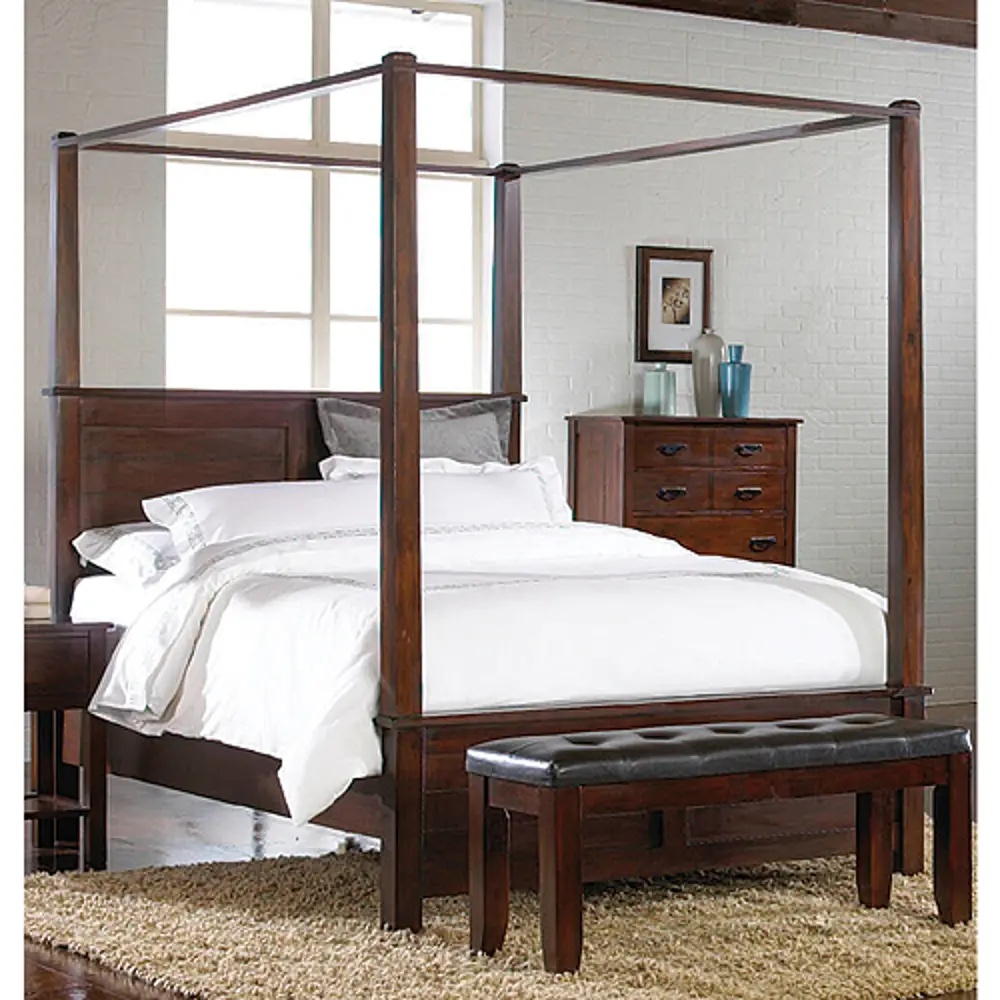 Crown Mark Cal-King Canopy Bed-1