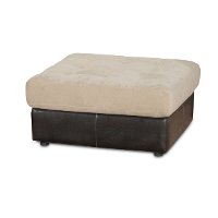 Quantum Two-Tone Upholstered Ottoman