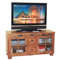 52 Inch Sunny Designs Oak TV Stand - Sedona