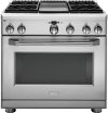 ZDP364NDPSS GE Monogram 36 Inch Dual-fuel Professional Range - Stainless Steel
