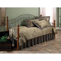 1392DBLHTR Martino Silver & Cherry Daybed with Roll Out Trundle