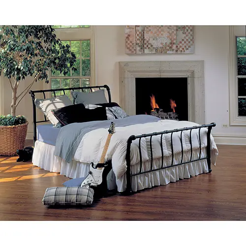 Traditional Black Full Metal Bed - Janis-4