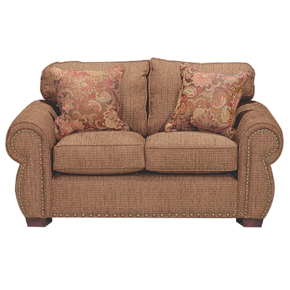 Southport 65 Inch Spice Upholstered Loveseat-1