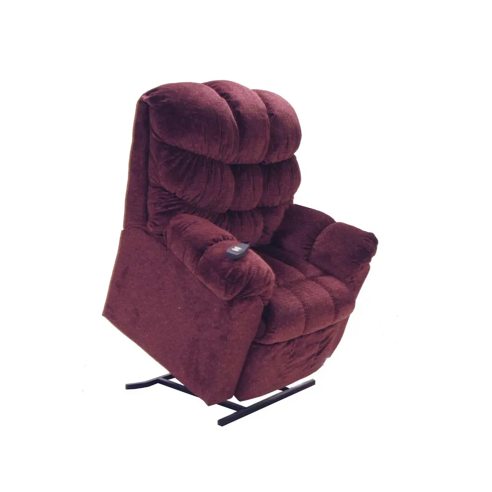 33 Inch Burgundy Upholstered 3-Position Lift Chair-1