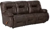 92 Inch Chocolate Leather Motion Sofa
